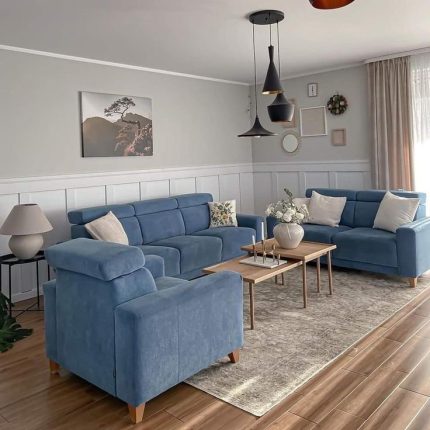 غرفه معيشه باللون البترولي التريندي 3 قطع

SKU:0056