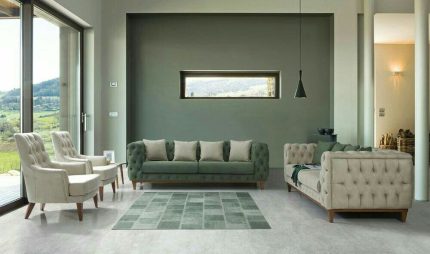 غرفه معيشه 4 قطع كابوتنيه بالوان تريندي
Sku:0058